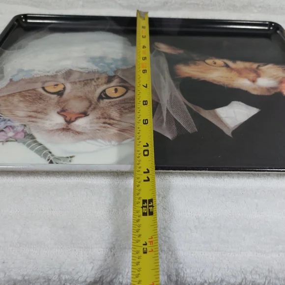 Vintage Keller Charles Bride and Groom Cat Melamine Serving Tray Made in Italy